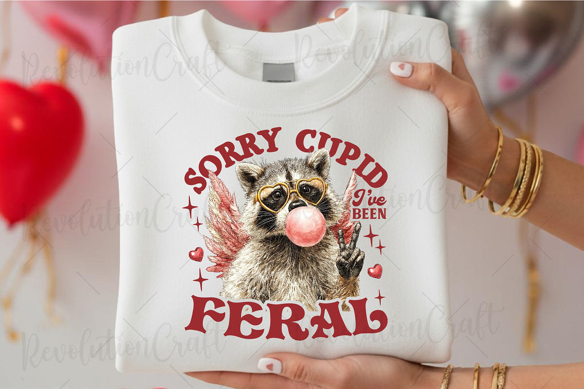 Funny Valentine's Day Raccoon Png, an Illustration by OK Design (Photo 3 of 6)