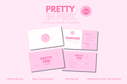 Pink Business Cards Templates, a Business Card Template by Hell Yeah Designs (Thumbnail 1 of 5)