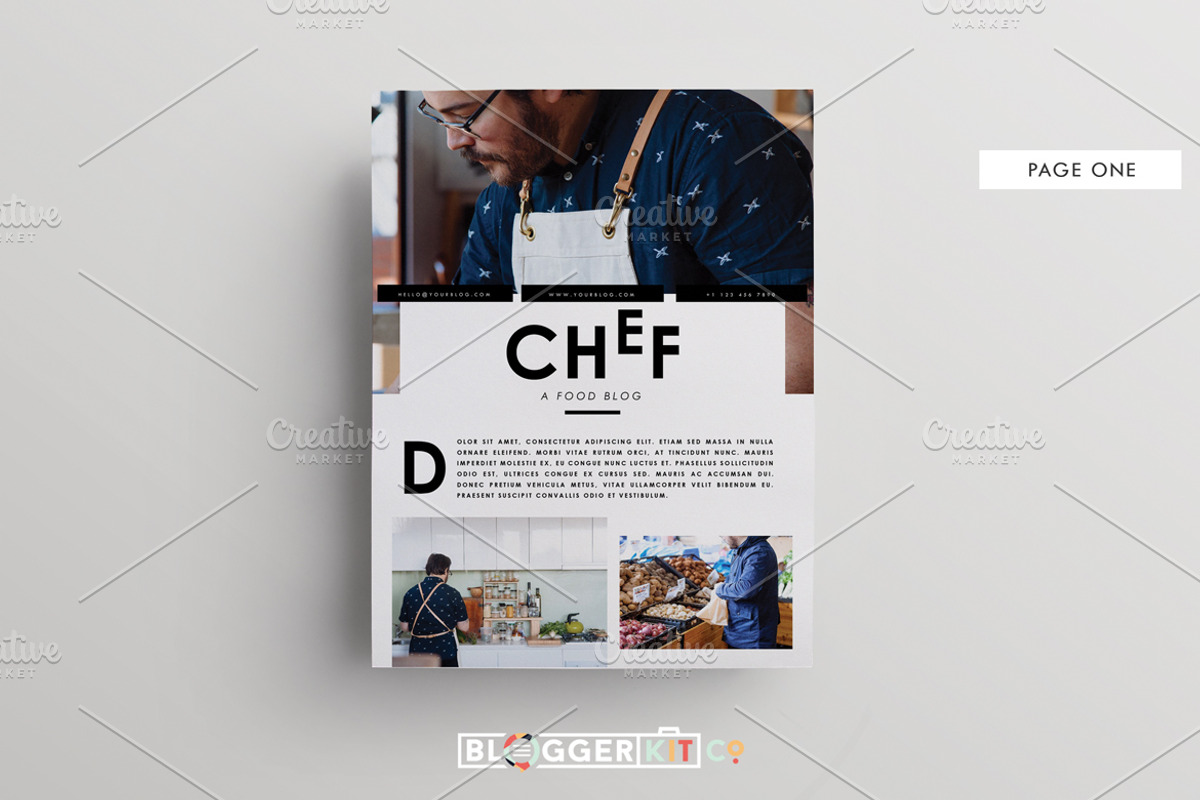 3 Page Media Kit Template, a Stationery Template by Blogger Kit Co. (Photo 3 of 7)