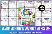 Beginner Fitness Journey Workbook, a Stationery Template by Mustafiz (Thumbnail 1 of 4)