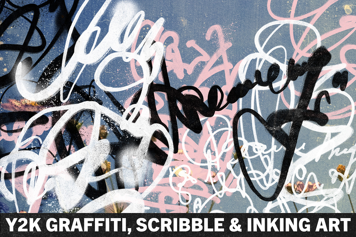 Y2K Graffiti, Scribble & Grunge Ink, an Object Graphic by Oksana Trygub (Photo 1 of 20)