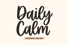 Daily Calm - Handwritten Script Font