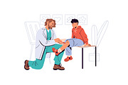Pediatrician doctors examine kids, a Healthcare Illustration by PaperTrident (Thumbnail 11 of 11)