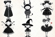 Whimsical Gothic Vampire Dolls Clipa, an Illustration by DreamCafeArt (Thumbnail 6 of 8)