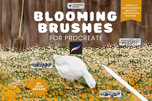 Blooming Brushes for Procreate, a Brush Add-On by Julia Dreams