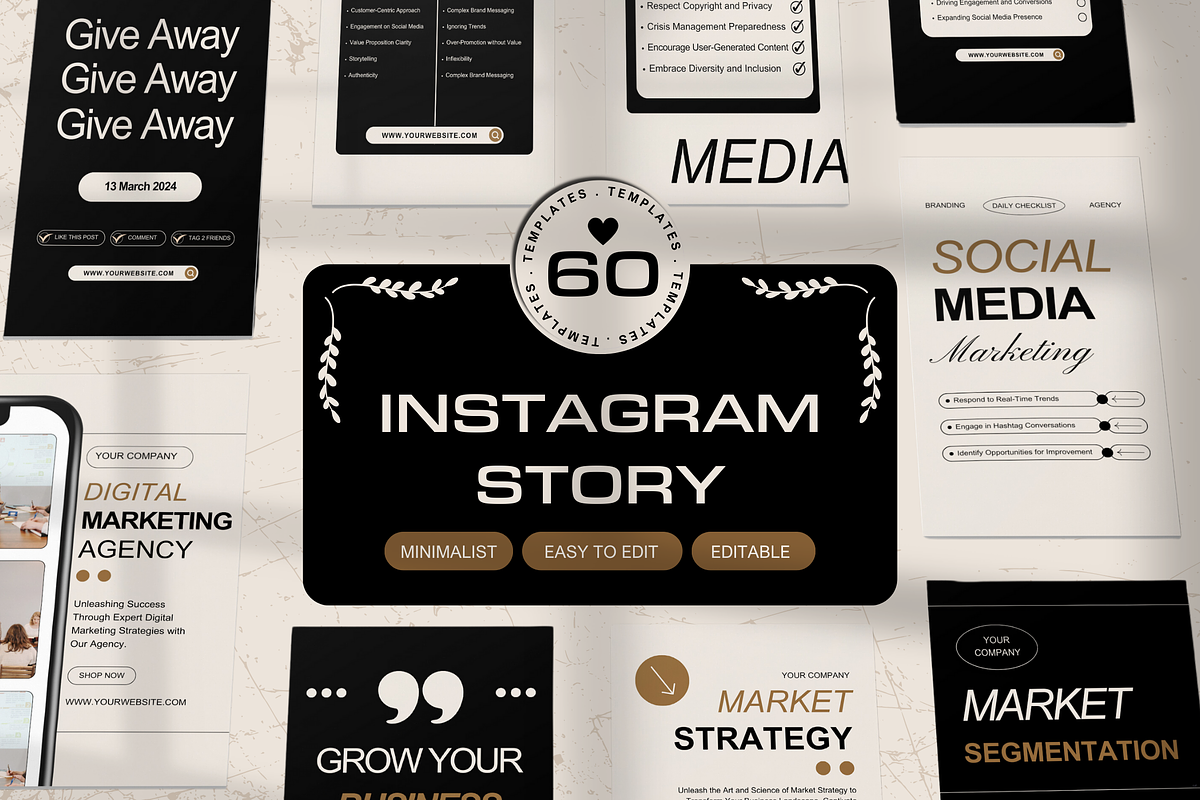 120 Simple Marketing Instagram Canva, a Social Media Template by Branding Victory STD (Photo 3 of 10)