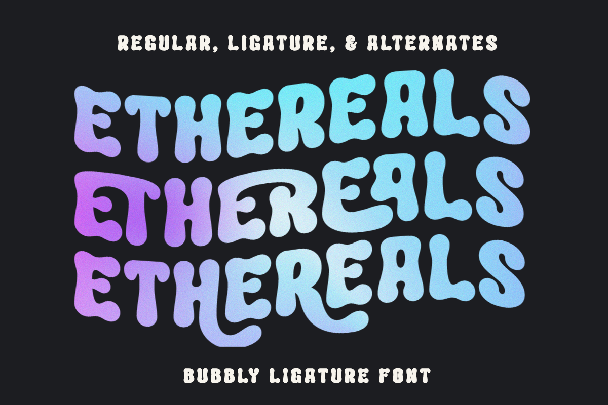 Lakotha - Bubble Ligature Font, a Sans Serif Font by Say Studio (Photo 2 of 12)