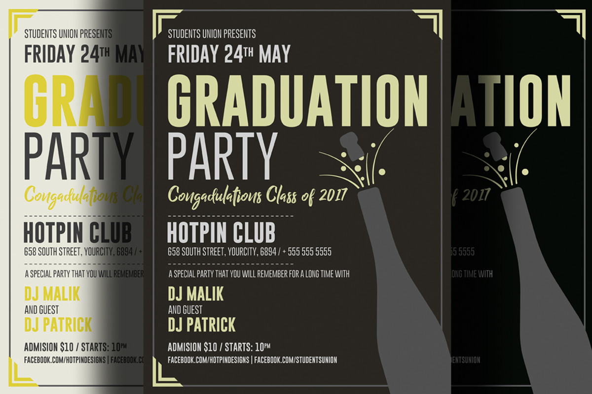 Graduation Party Flyer Template, a Flyer Template by Hotpin