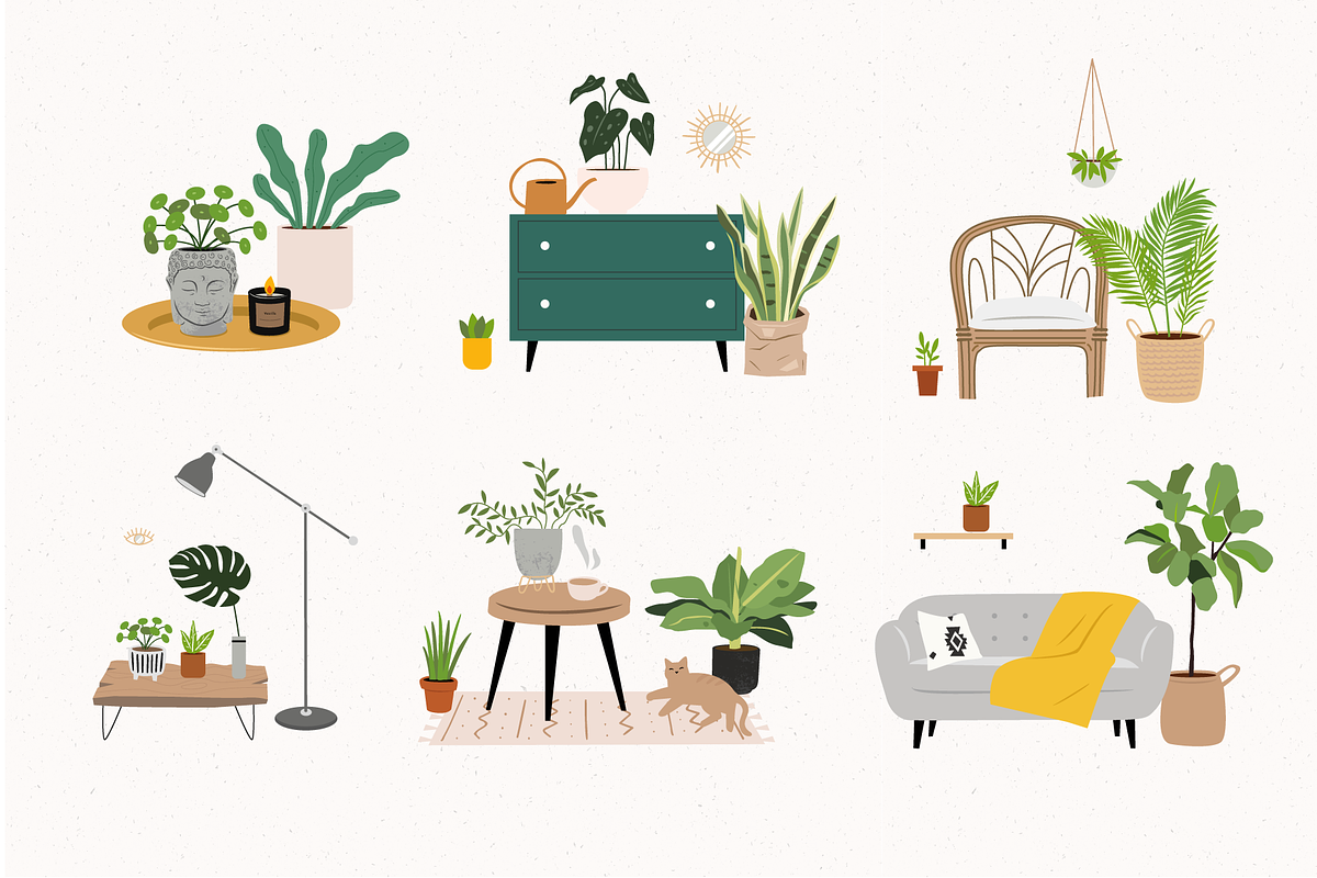 House plants | Urban jungle, a Decorative Illustration by AngelinaKovel (Photo 5 of 10)