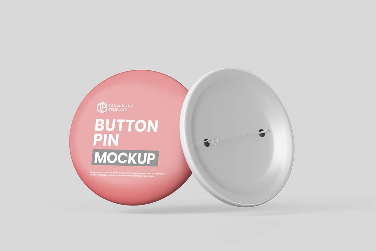 Pin Button Mockup, an Advertising Mockup by tiyasprabawa (Photo 5 of 5)