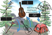 Camping Digital Stamps, a Graphic by Favorites_Art (Thumbnail 4 of 16)