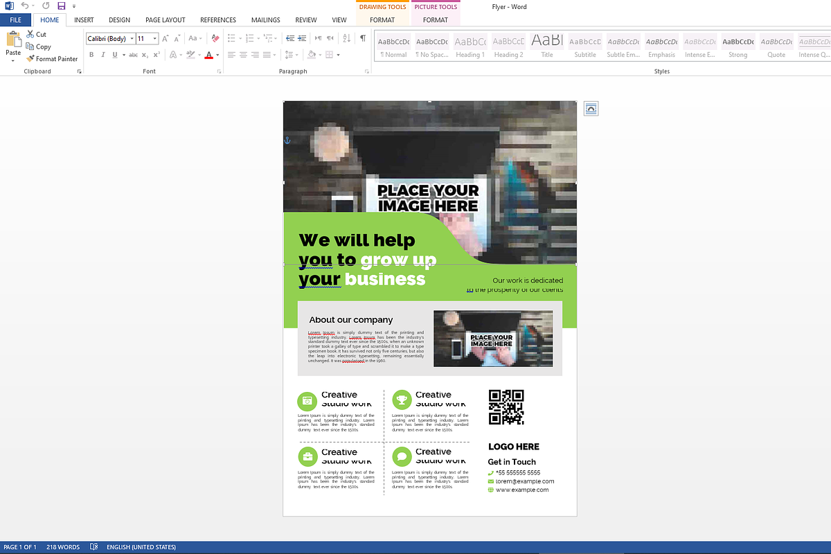 Flyer on MS Word, a Flyer Template by Design'sTRIBE (Photo 3 of 3)