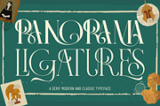 Panorama Ligatures Font, a Serif Font by 177Studio (Thumbnail 1 of 8)