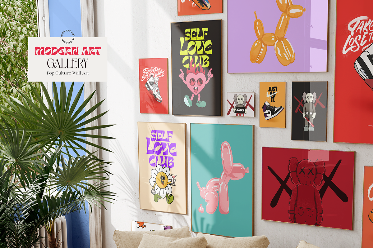 Modern Art Gallery 2, a Graphic by Wall Art Print Studio (Photo 9 of 16)