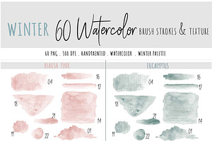 Watercolor Brush TextureWinter