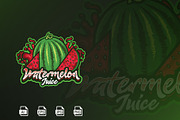 Watermelon Mascot Logo Template, a Branding & Logo Template by HasnainGFX (Thumbnail 1 of 3)