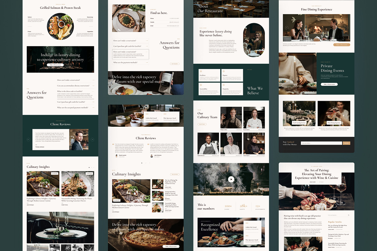 LuxDin - Restaurant Website, an UI Kit Template by peterdraw (Photo 7 of 9)