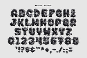 Biker Spike Bitmap Font