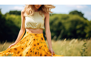 daisies yellow floral pattern ai, a Beauty & Fashion Photo by pikepicture