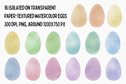 Easter watercolor eggs png, an Object Illustration by Kat Anti (Thumbnail 2 of 6)