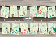 Calendar 2018 with cute animal 4#, a Card Template by Piixypeach (Thumbnail 1 of 4)