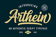 Arthein - Bold Script, a Script Font by Sibelumpagi Studio (Thumbnail 1 of 15)
