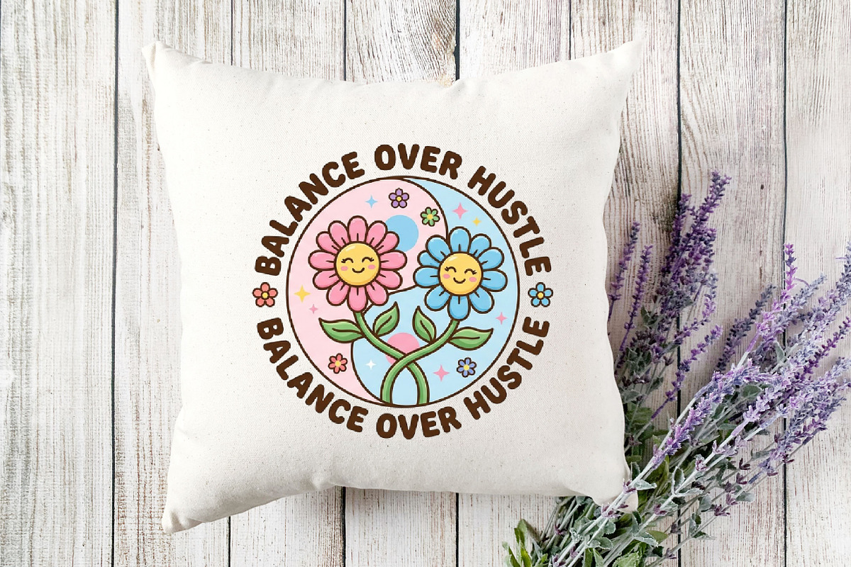 Boho Retro Yin Yang PNG Sublimation, a Seasonal Illustration by Designking (Photo 3 of 3)