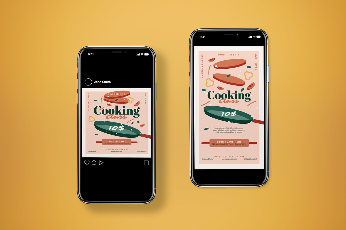 Cooking Class Flyer Set, a Flyer Template by graphicook (Photo 3 of 3)