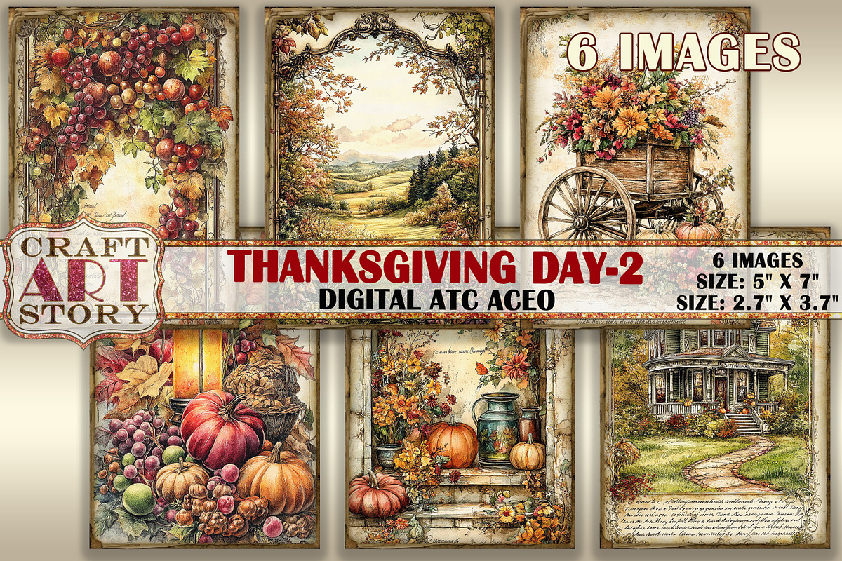 Thanksgiving day-2 picture collage, an Object Illustration by CraftArtStory (Photo 1 of 3)