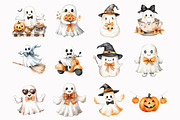 Halloween Ghost Clipart, an Illustration by Design Market (Thumbnail 3 of 5)