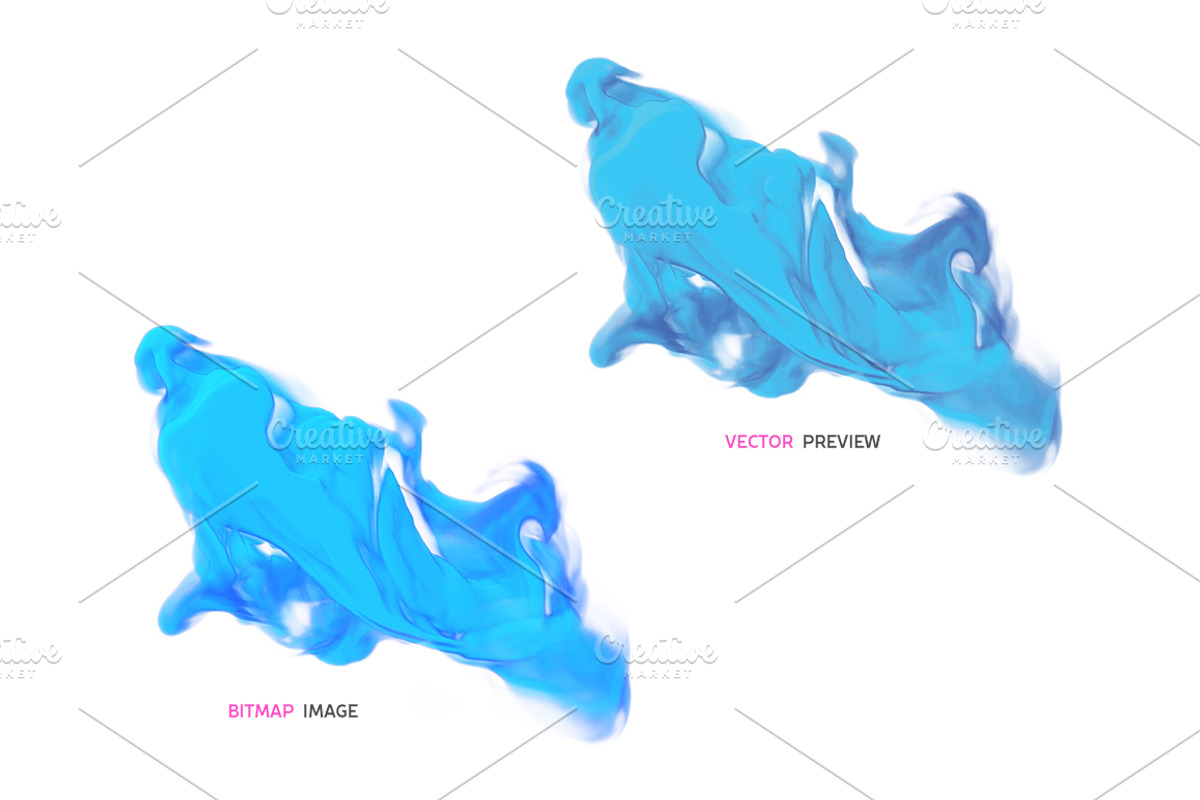 Inky shapes on white background, an Illustration by Julvil (Photo 3 of 3)
