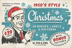 Retro Christmas Labels Vol.2