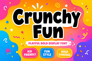 Crunchy Fun, a Slab Serif Font by Wow Magic