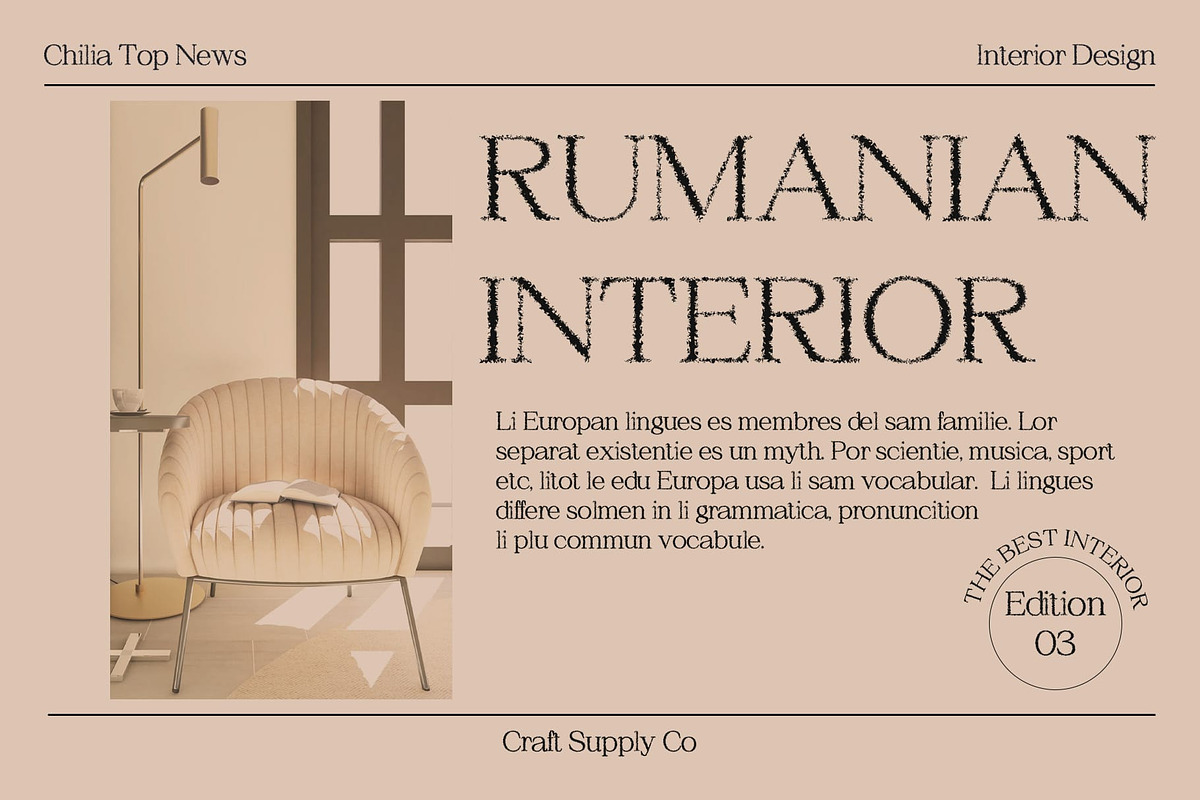 Chilia Unfocus, a Serif Font by Craft Supply Co. (Photo 3 of 8)