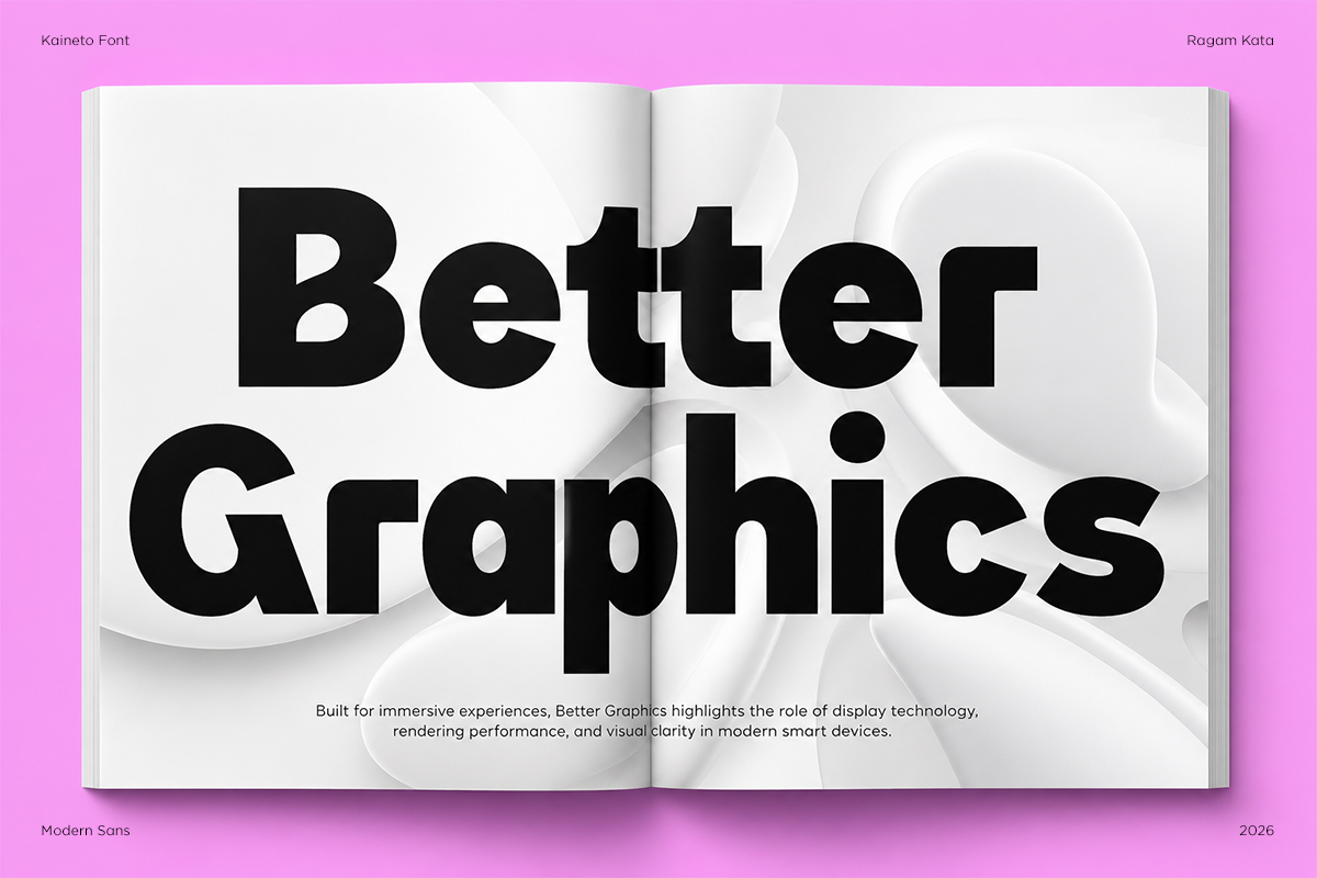 Kaineto – Geometric Bold Sans Font, a Sans Serif Font by RagamKata (Photo 8 of 10)