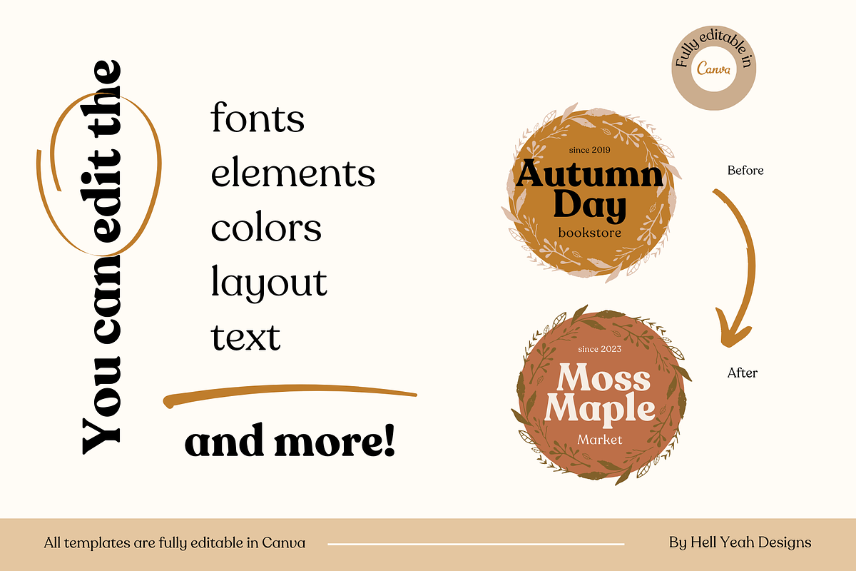 Vintage Logo Branding Templates, a Branding & Logo Template by Hell Yeah Designs (Photo 5 of 6)