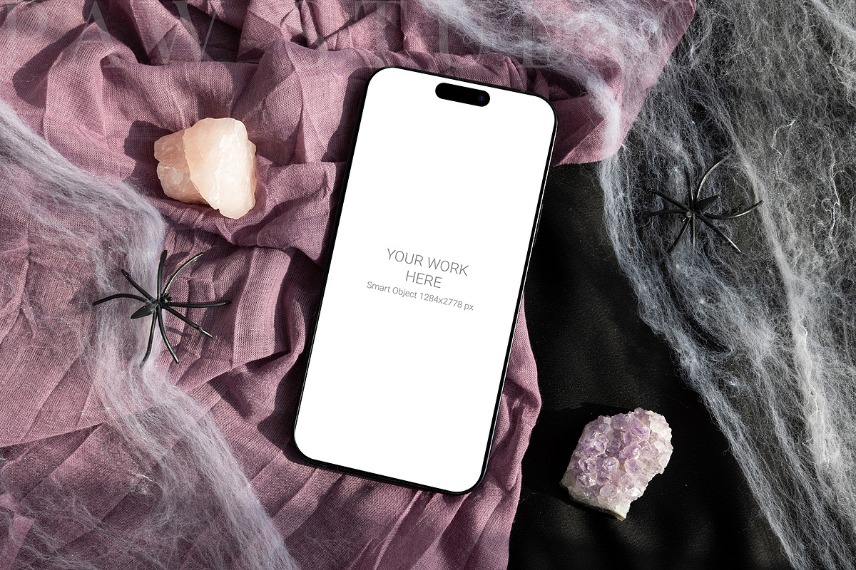 Halloween Device Mockup Phone fall, an iPhone Mockup by PawMockups (Photo 2 of 10)