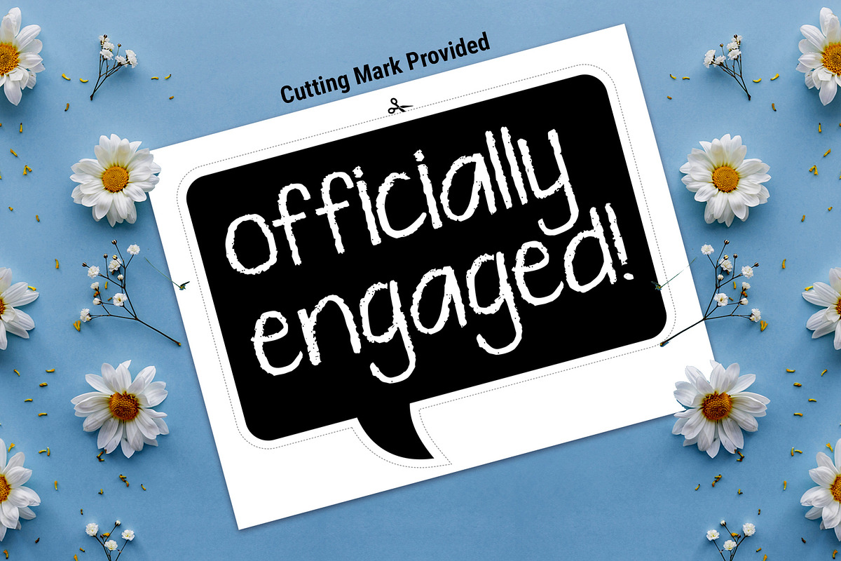 20 Engagement Photo Booth Props, a Stationery Template by DickyJiang Illustrations (Photo 3 of 3)