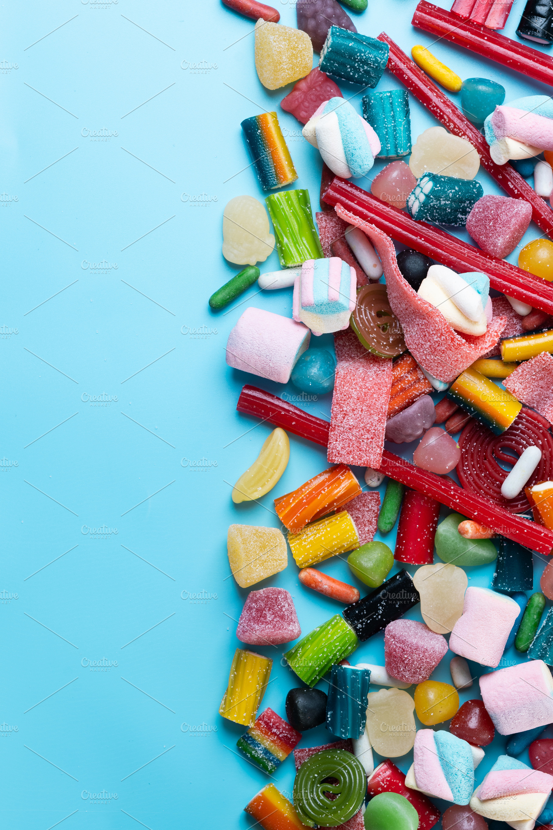 Colorful assortment of candies, a Food & Drink Photo by etorres69