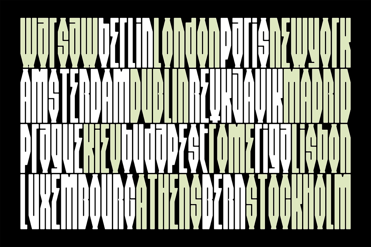 Merhat | Condensed Display Font, a Font by ESEM (Photo 3 of 5)