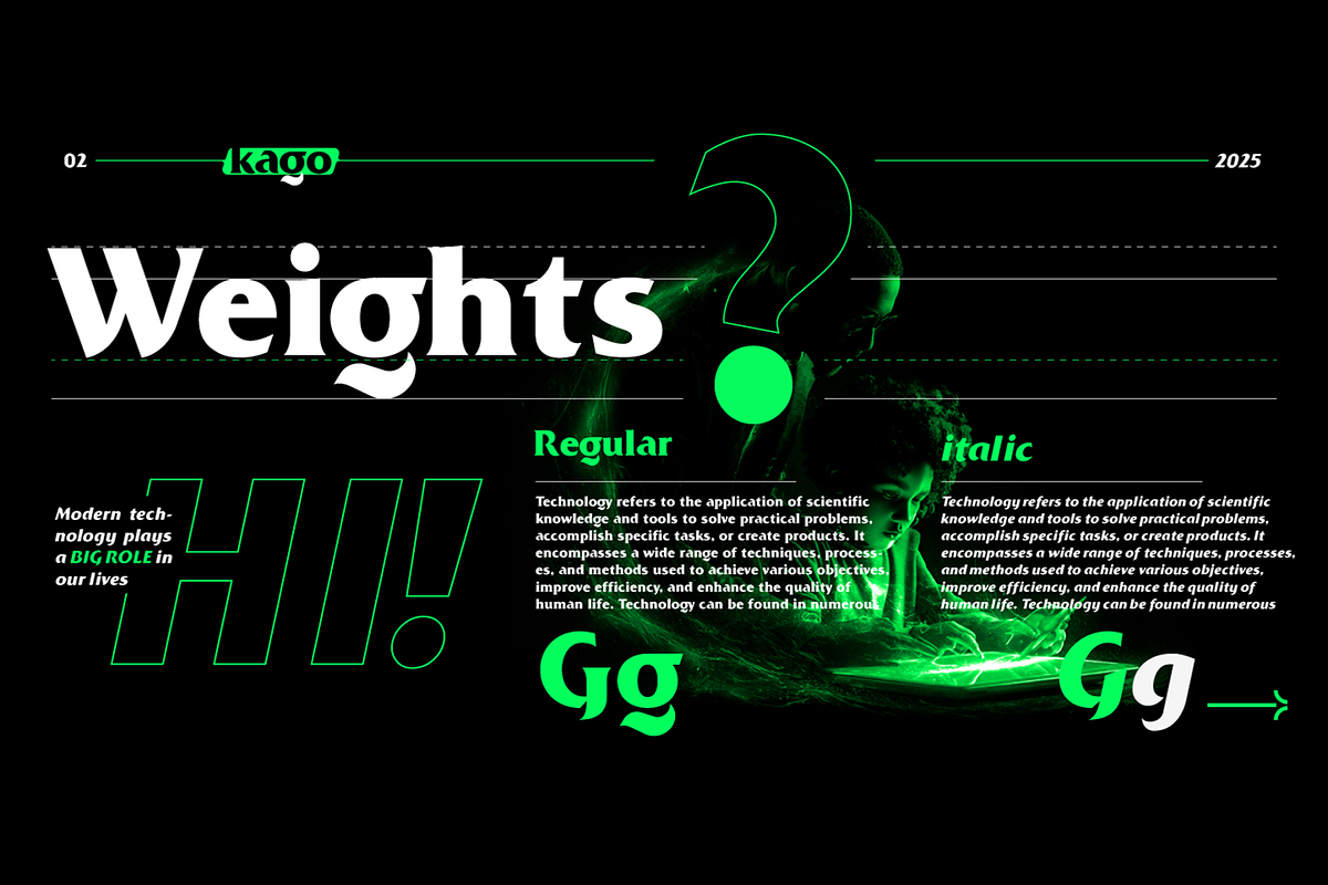 Kago typeface, a Sans Serif Font by Foda Foundry (Photo 8 of 9)