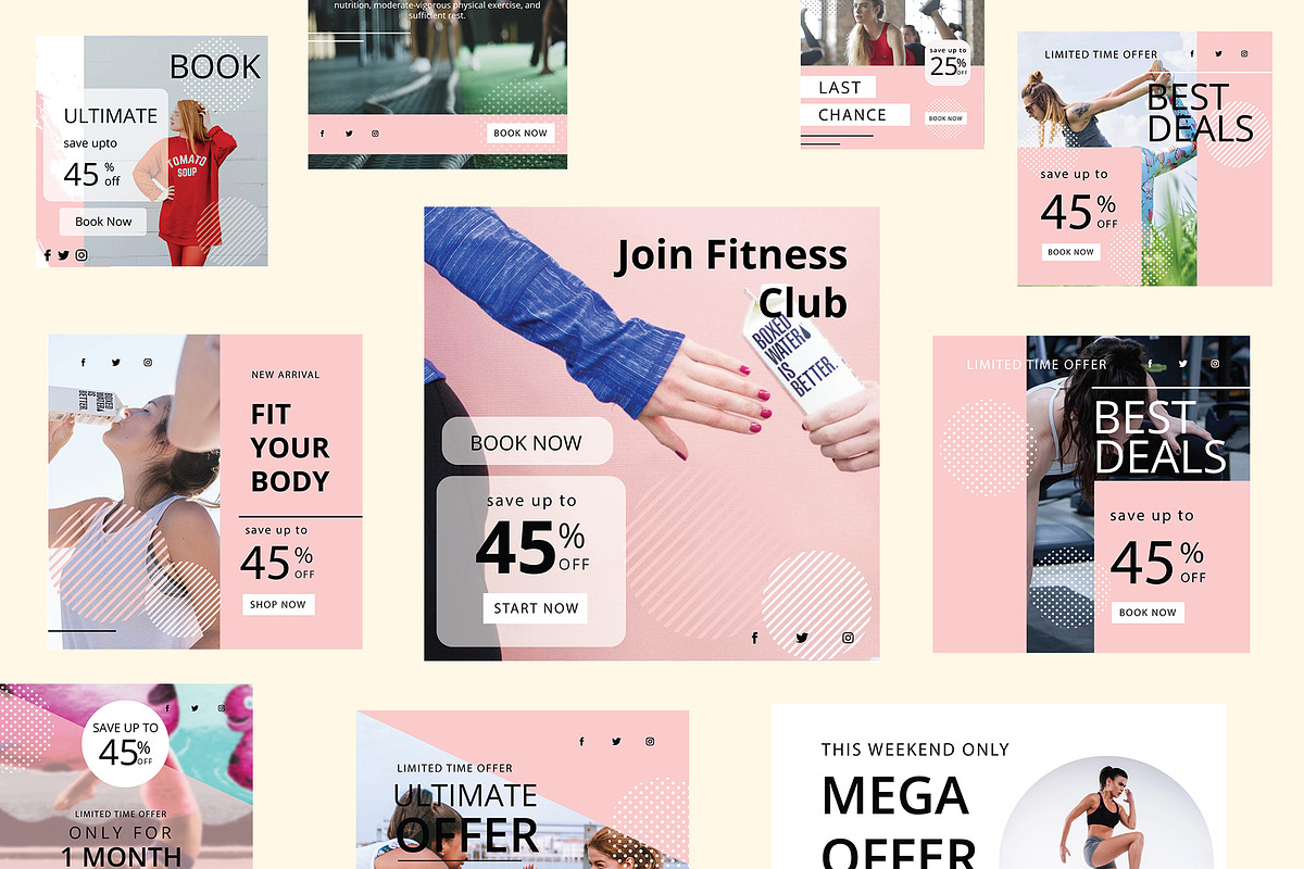 400 Instagram Templates Bundle, a Social Media Template by Mehul Munjani (Photo 7 of 22)