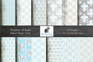 Pale Blue & Grey Pattern Backgrounds
