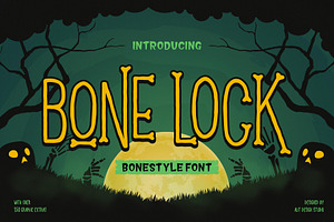 Bone Lock Halloween Font