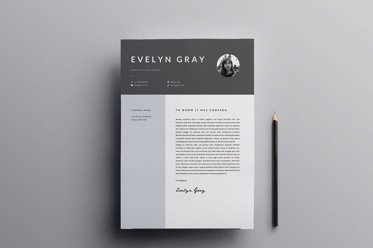 3 Page Resume Template | INDD + DOCX, a Resume Template by BlackDotResumes (Photo 4 of 6)