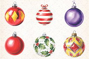 Christmas Baubles Sublimation Clipar, an Illustration by Libby Wishes (Thumbnail 3 of 7)