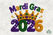 Mardi Gras 2026 Crochet PNG, an Illustration by Craft Nest (Thumbnail 1 of 4)