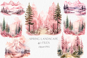 Watercolor spring clipart, an Object Graphic by MyLittleMeow (Thumbnail 1 of 8)
