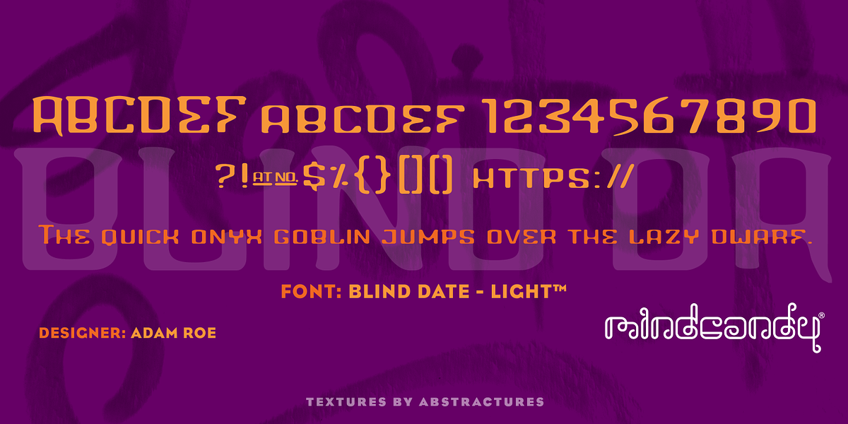 Blinddate™, a Sans Serif Font by MINDCANDY (Photo 2 of 2)