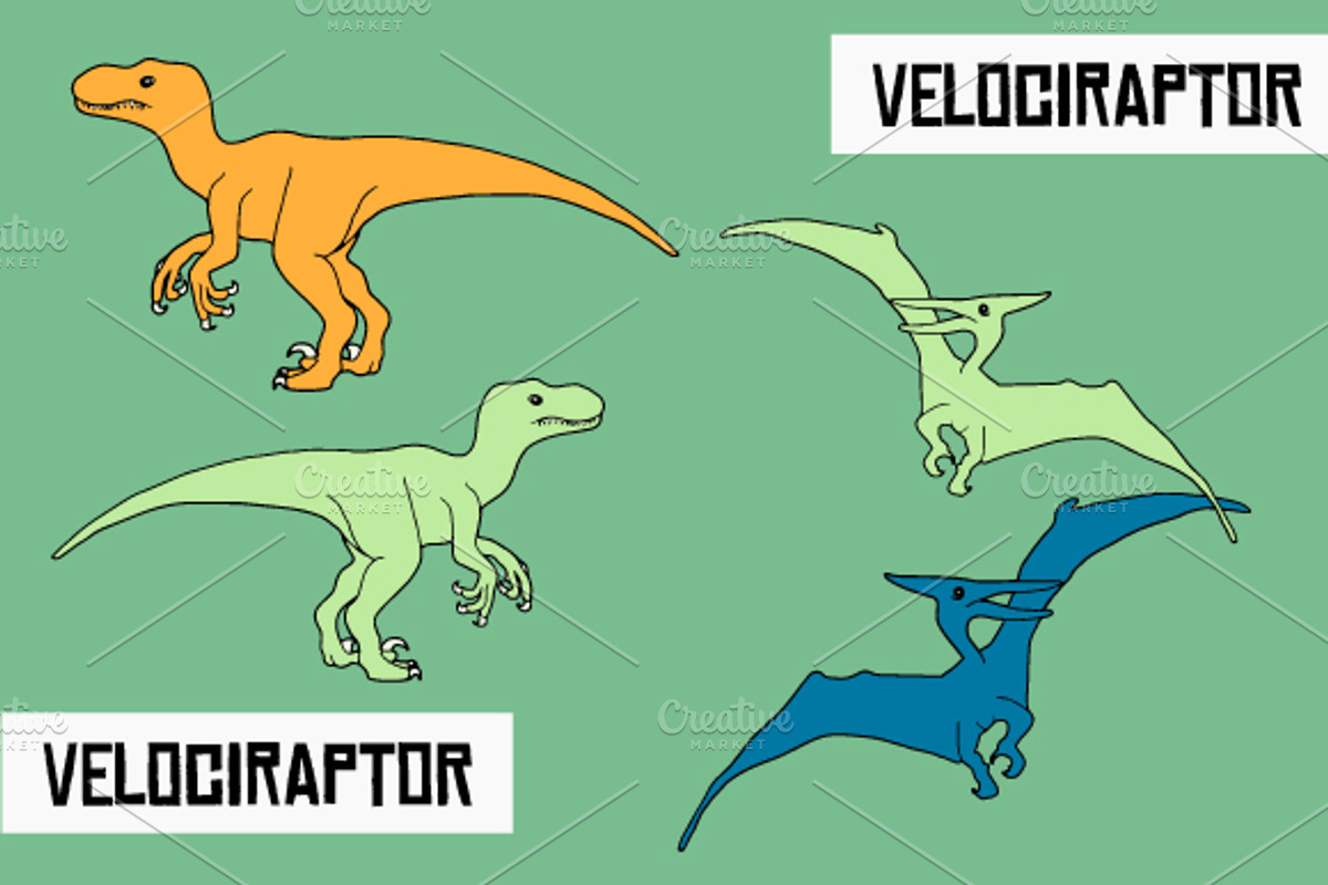 Dinosaur Vector Pack, an Illustration by Cristina Glynn (Photo 4 of 6)